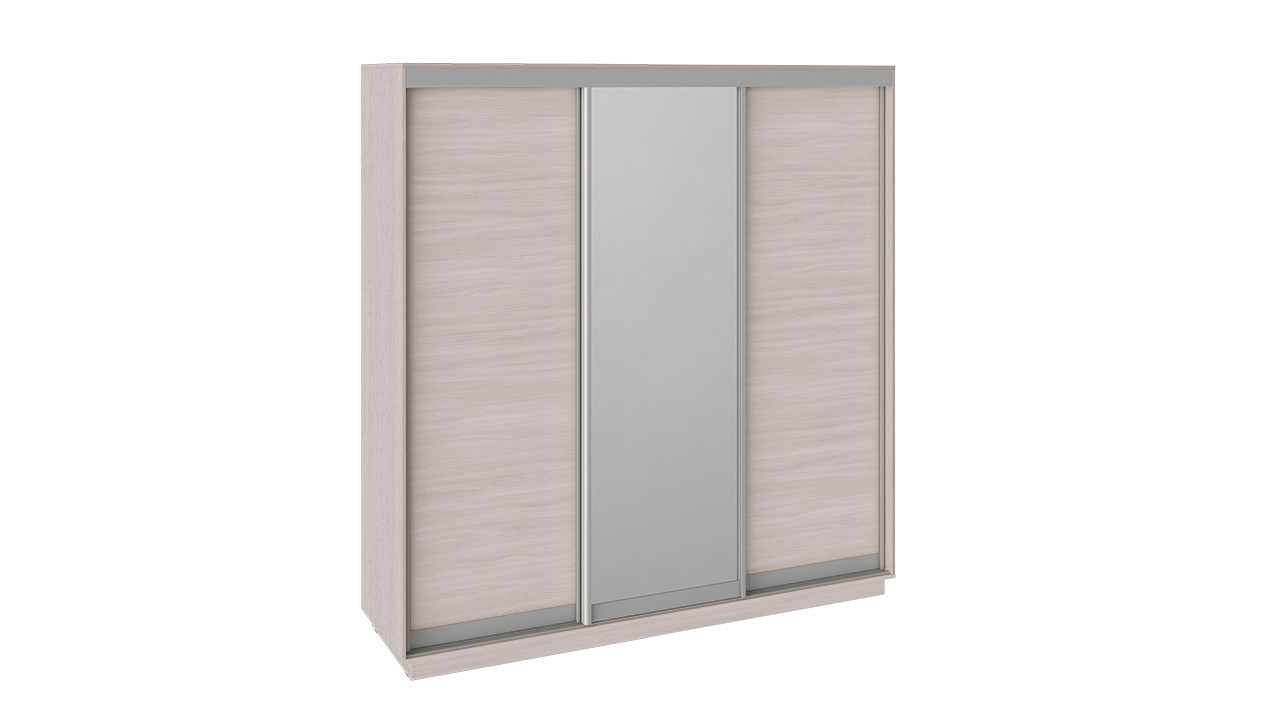 Шкаф-Купе 3-х Дверный c Зеркалом Румер Мадлен Ясень Шимо (Ш-2100 х В-2200 х Г-600 мм)