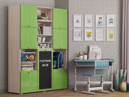 Шкаф Юнга-11 МДФ (Ш-1500  x В-2020  x Г-420 мм)/Разные Цвета