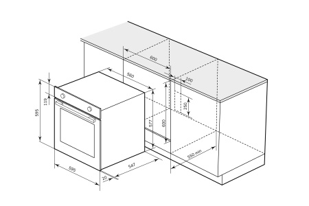 Встраиваемый духовой шкаф MILLEN MEO 6004 BL