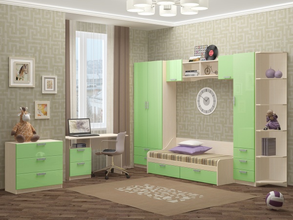 Детский Гарнитур Юнга-7 МДФ/Разные Цвета