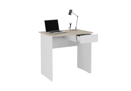Компьютерный стол Diamond тип 1 дуб сонома / белый