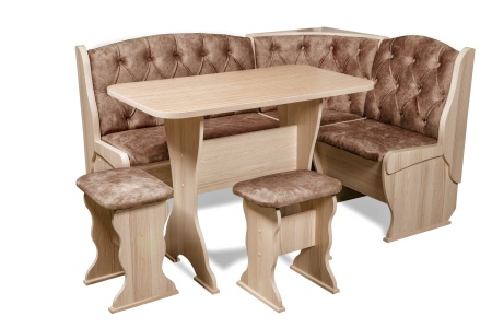 Кухонный уголок Орхидея Люкс/Разные Цвета (Диван + Стол + Табуреты)