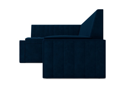 Кухонный угловой диван дельфин Вермут велюр темно-синий