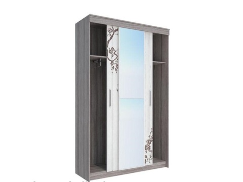 Шкаф-Купе Комфорт-8 Шимо Темный/Шимо Светлый (Ш-1600 × В-2200 × Г-587 мм)