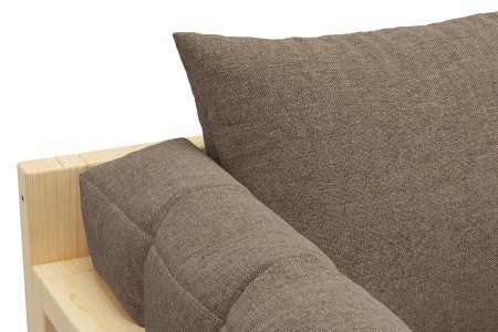 Диван кушетка Амбер рогожка коричневая