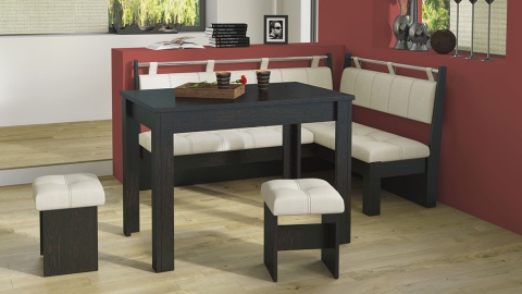 Кухонный уголок «Омега» Венге Цаво/Лен Бежевый